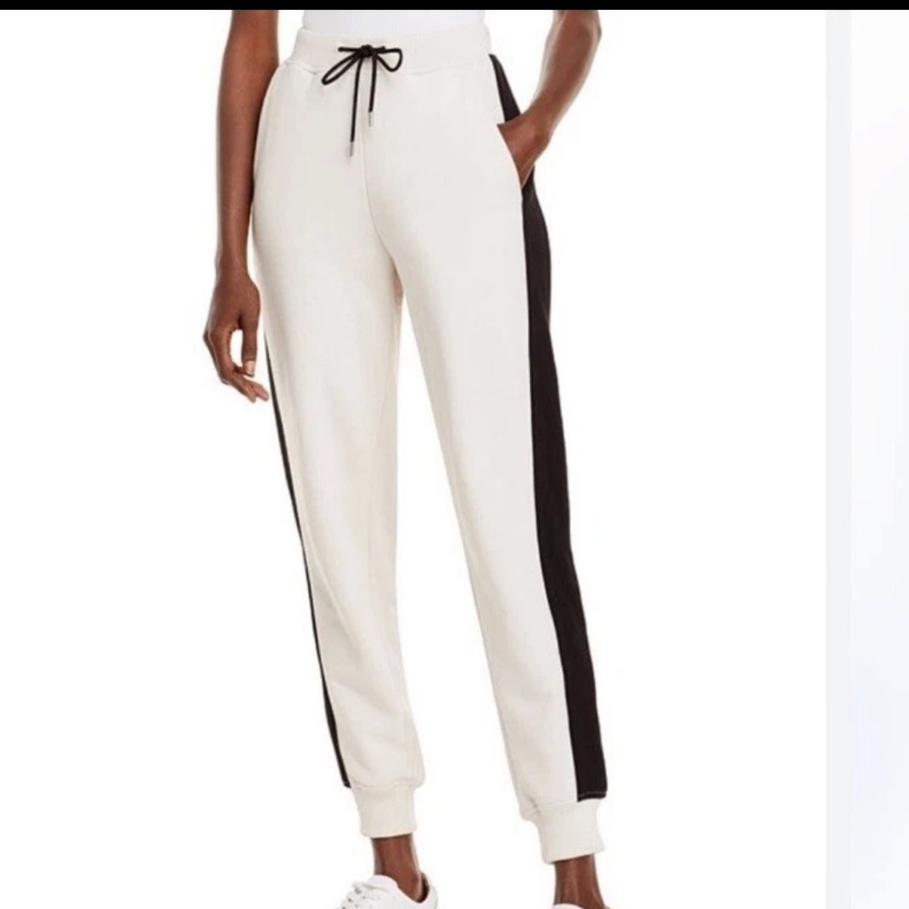 ATM Anthony Thomas Melillo Jogger Sweatpants Cream/Black Size Medium - Picture 11 of 11
